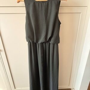 Vintage polka dot Black Sleeveless Maxi Dress